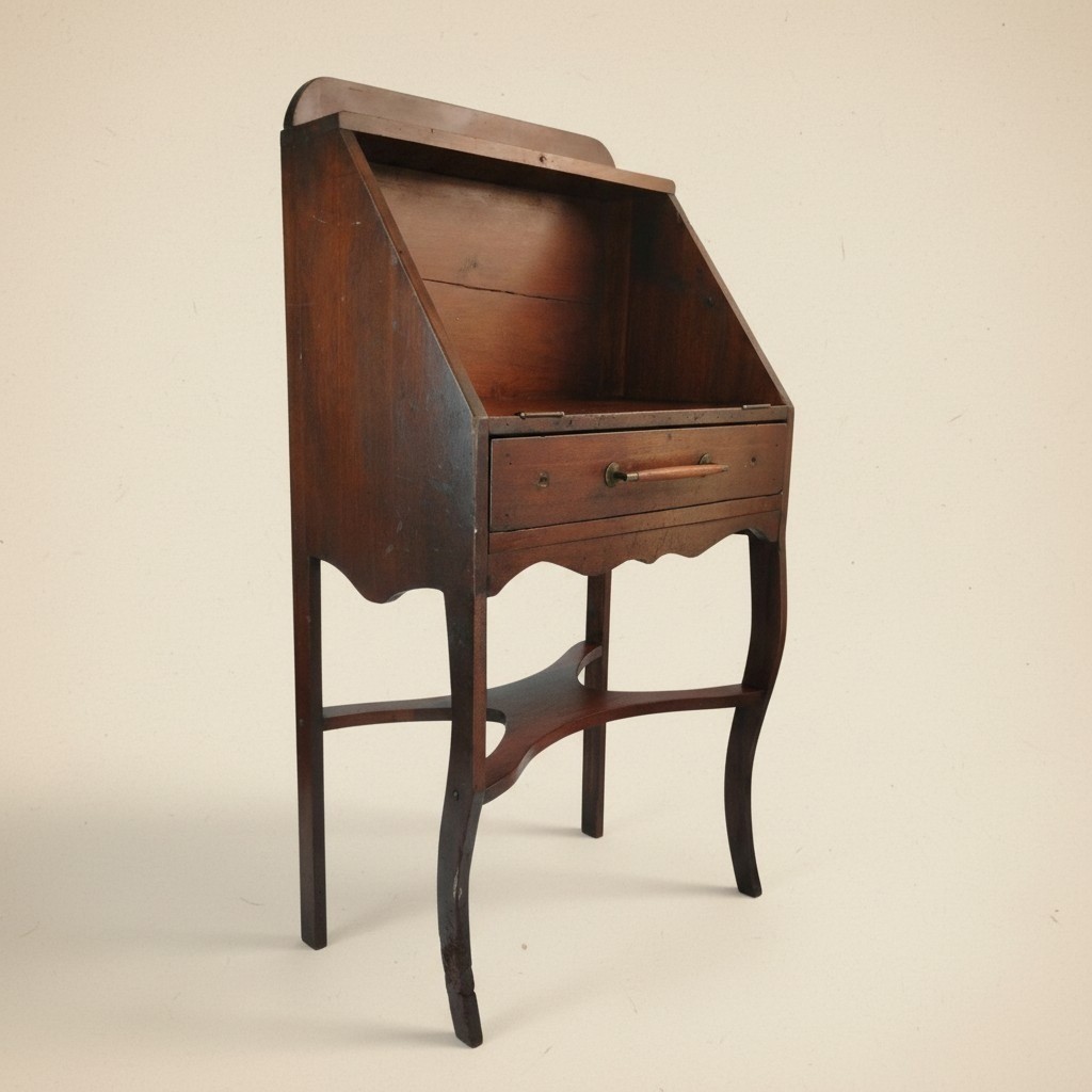 Antique Clerks Writing Desk Solid Wood Side Table 40" Unique Home Office Laptop