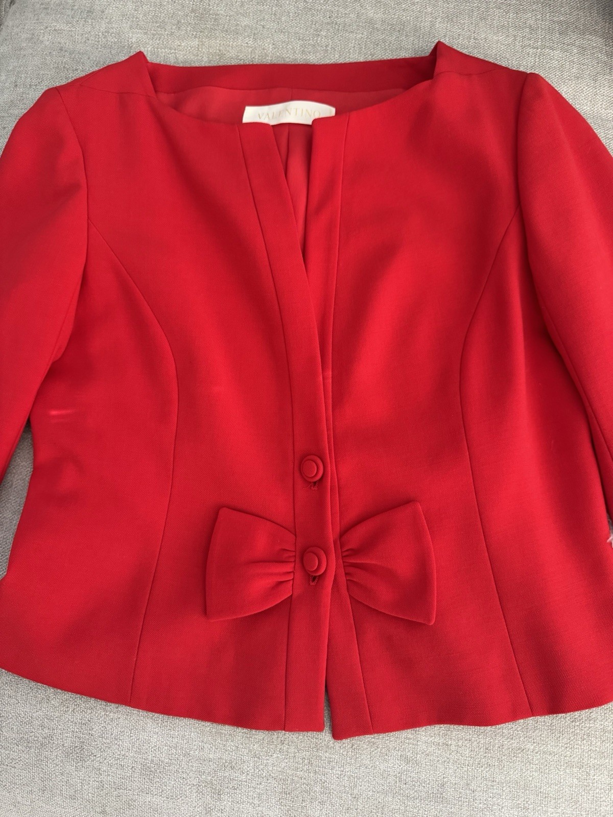 Valentino Garvani Vintage Never Worn 100% Wool Twill Blazer Jacket 40