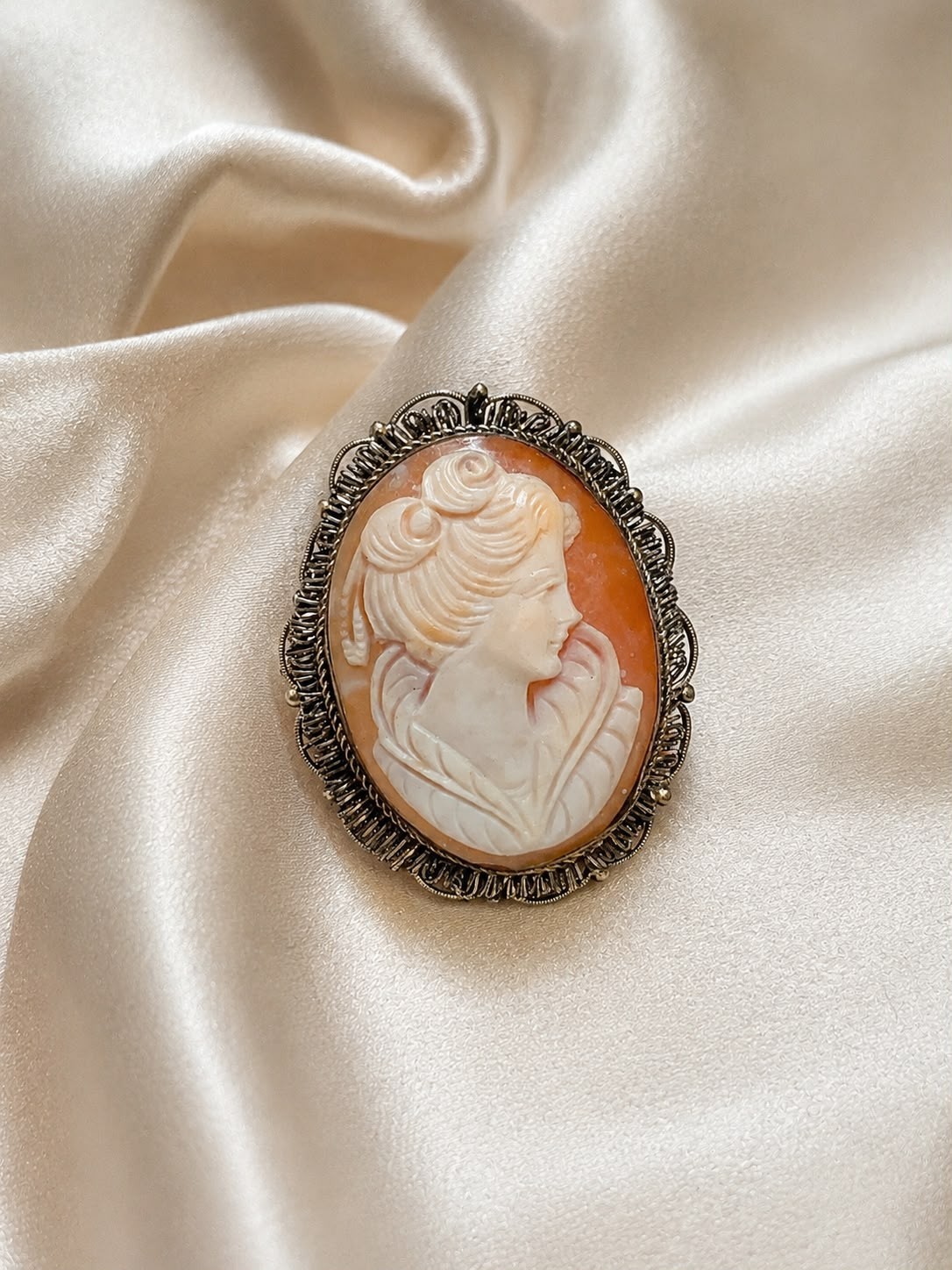 Vintage Cameo Brooch Pin/Pendant