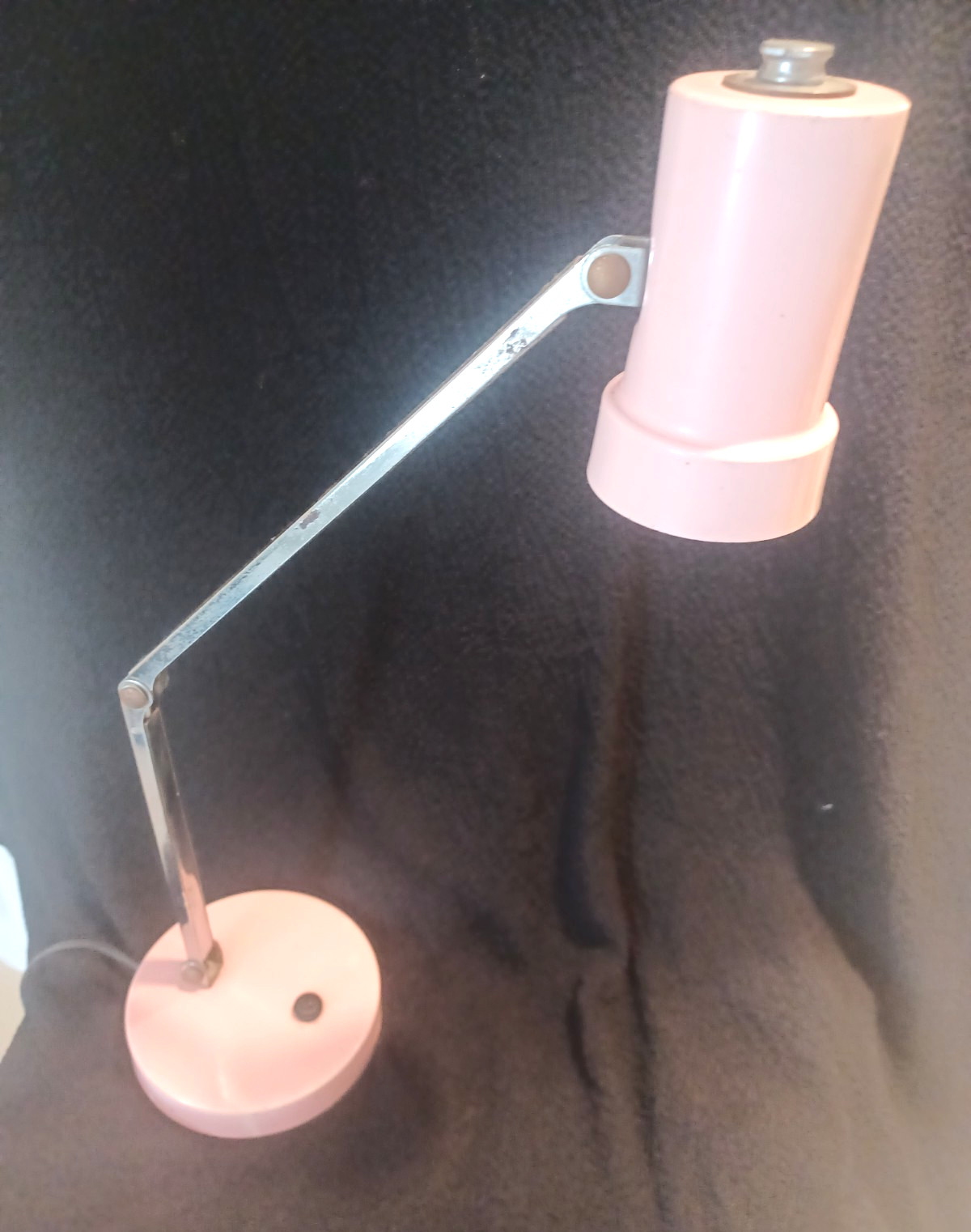VINTAGE PINK TENSOR Adjustable Desk Lamp Mid Century Modern Tested Working