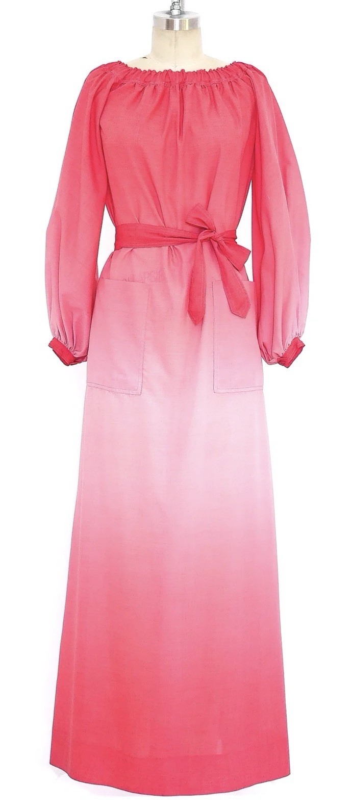 Vintage GIVENCHY Maxi Ombre Dress Size 6