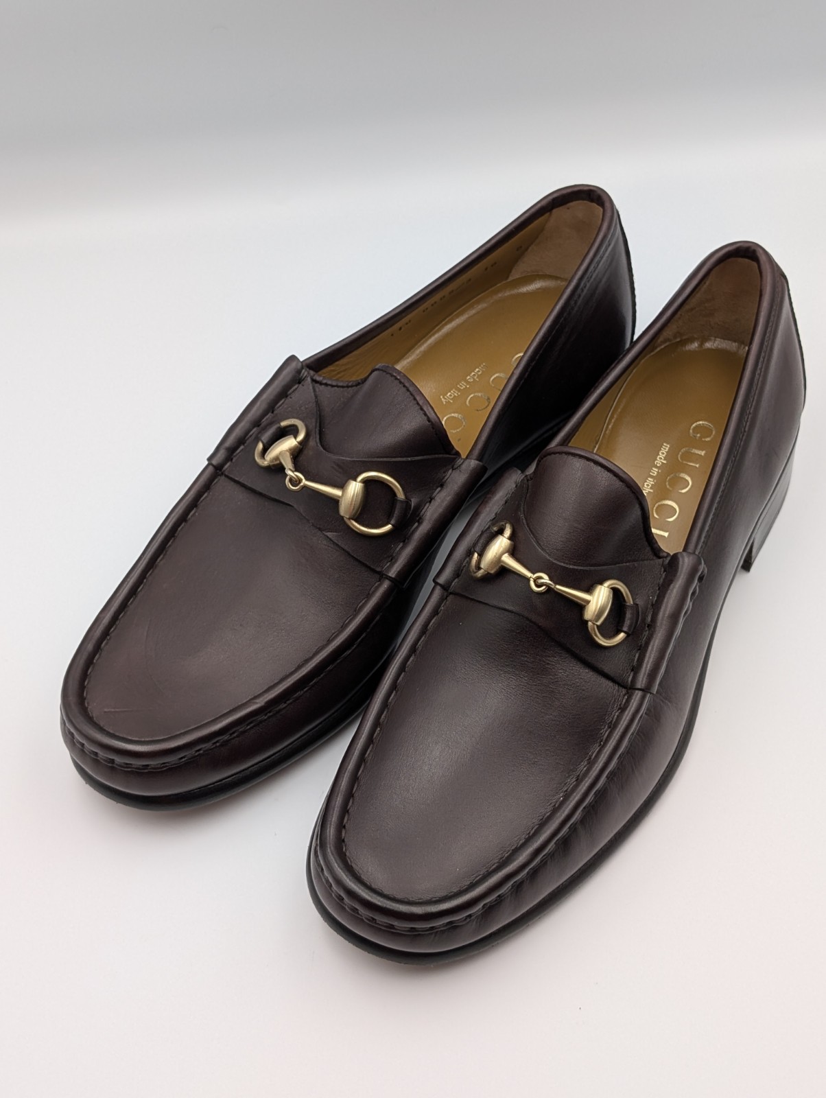 Vintage Gucci Men's 1953 Horsebit Loafers In Dark Brown Leather LIKE NEW