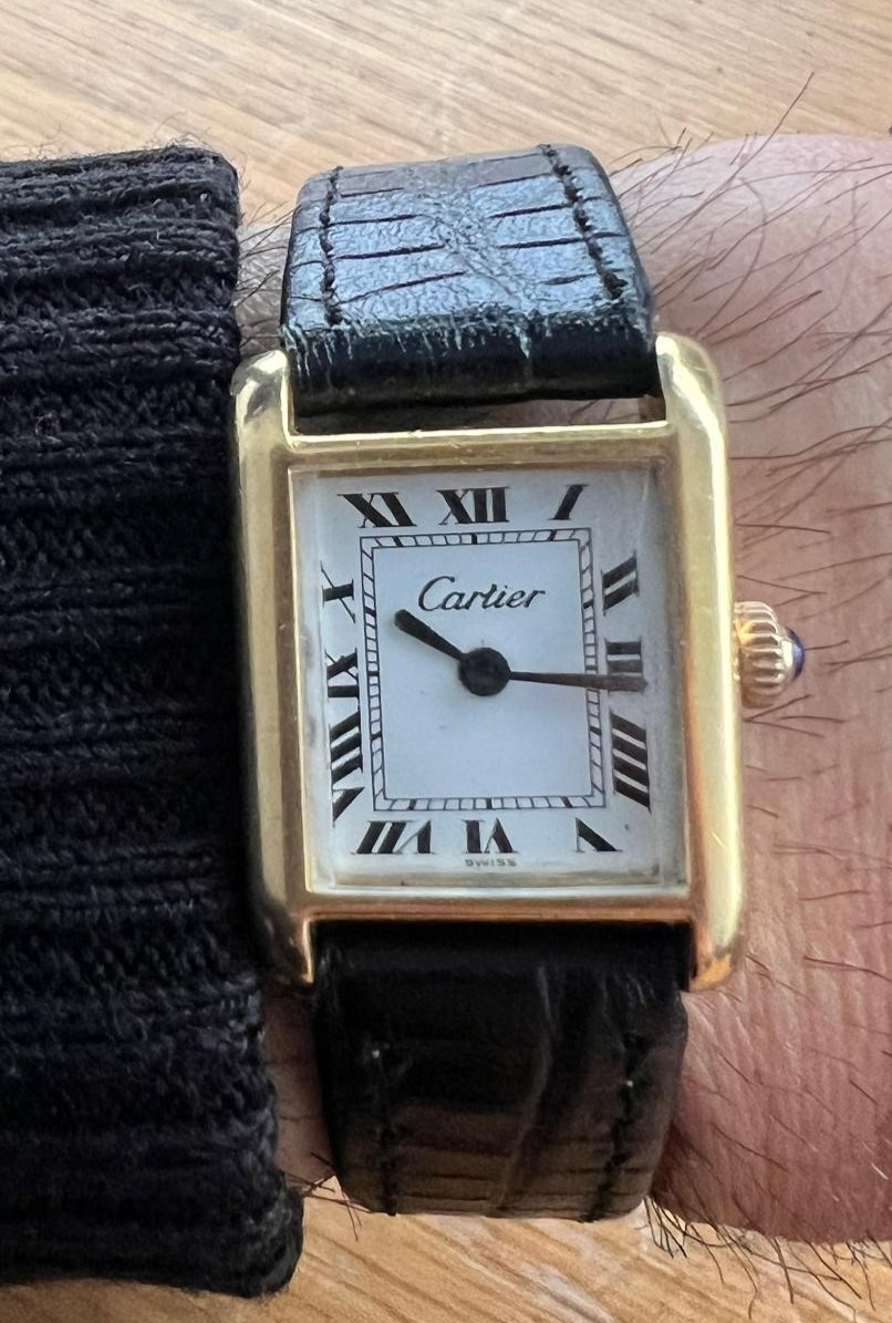 Vintage Cartier Tank Pre Must 70s Gold Electroplated 21mm