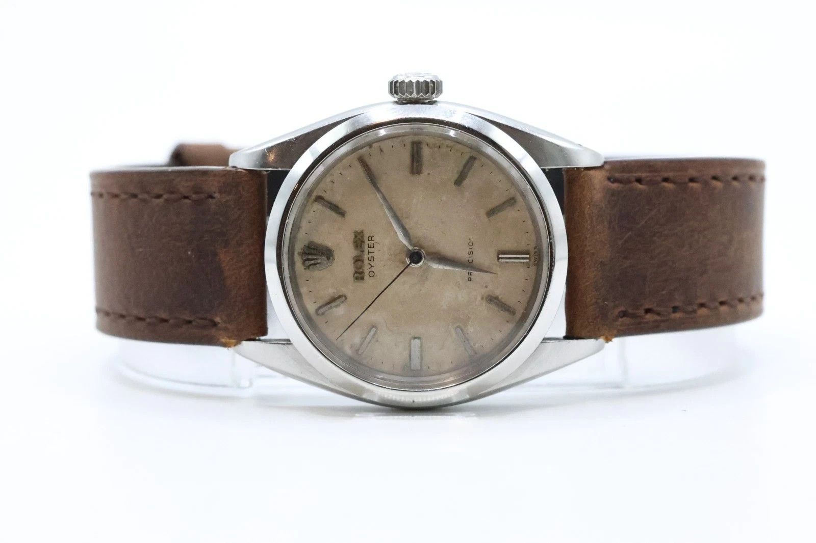 Rare Vintage Rolex Oyster Precision Ref. 6422 Manual Wind 34mm Watch Head #708