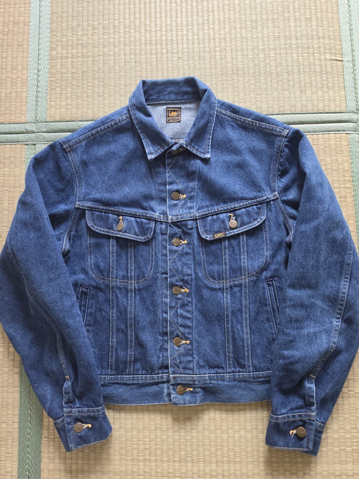 Vintage 70s80s Lee Riders Denim Jacket USA Made Dark Wash Mens Med PATD-153438