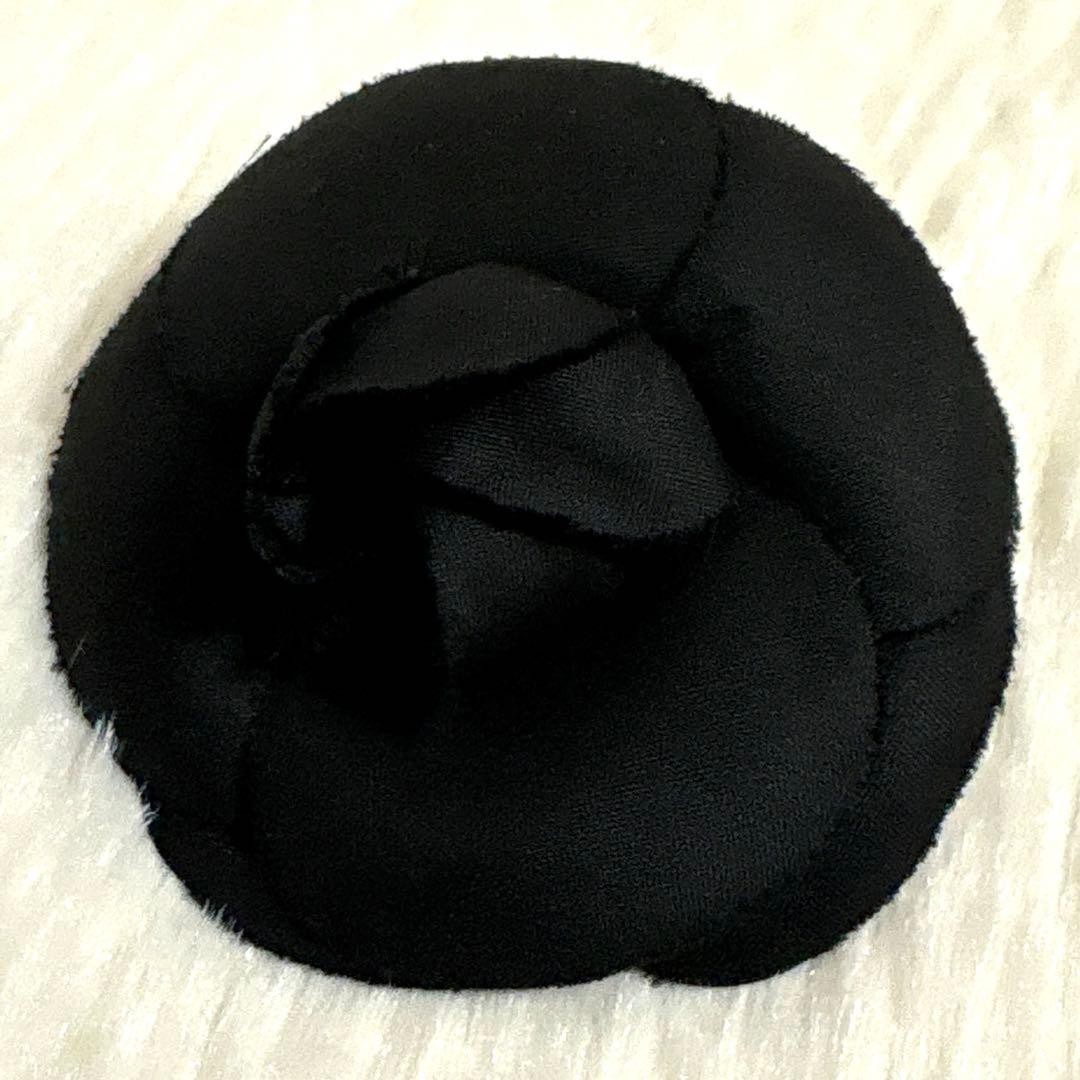 Chanel Camellia Brooch Pin Black Vintage Collector Jewelry Used