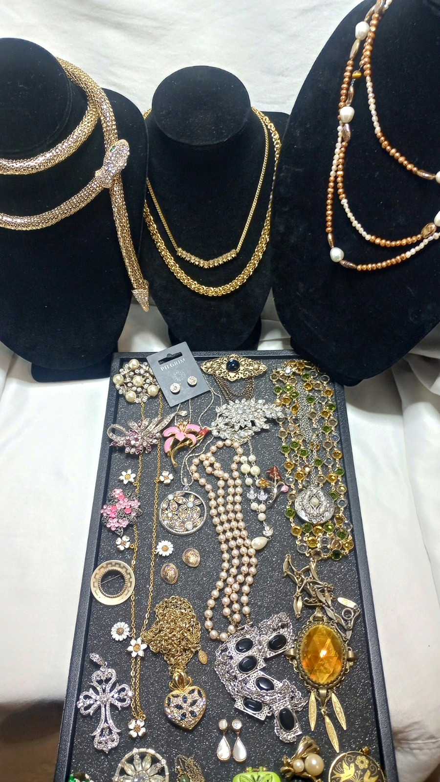 Vintage High-end Jewelry Lot Valentino Garavani Hobe' Whiting Davis Trifari More