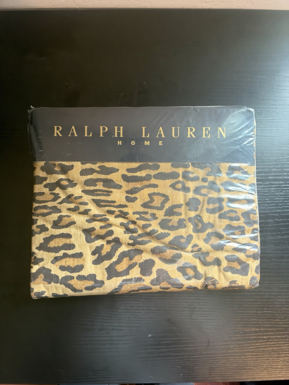 NEW VINTAGE Ralph Lauren Home "Aragon" Leopard Print Twin Flat Sheet 100% Cotto