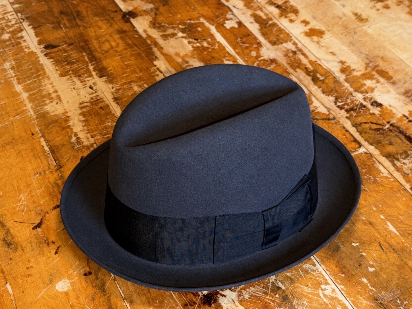 Vintage 1950s Cavanagh Edge Fedora Rare Size 7 5/8 Charcoal w/ Original Box