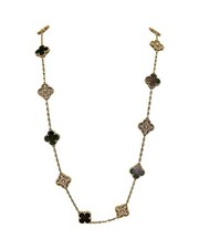 Van Cleef & Arpels Vintage Alhambra 20 Motif Necklace in 18K Rose Gold